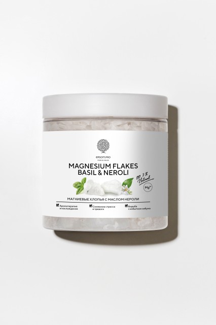 Купить Хлопья магниевые "MAGNESIUM FLAKES BASIL & NEROLI", 400 г