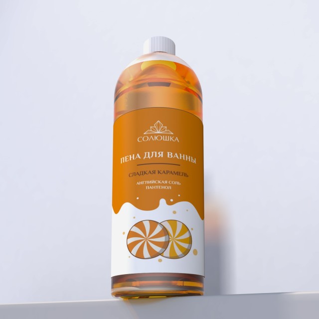 Купить Пена для ванны "СЛАДКАЯ КАРАМЕЛЬ" (Солюшка), 1л