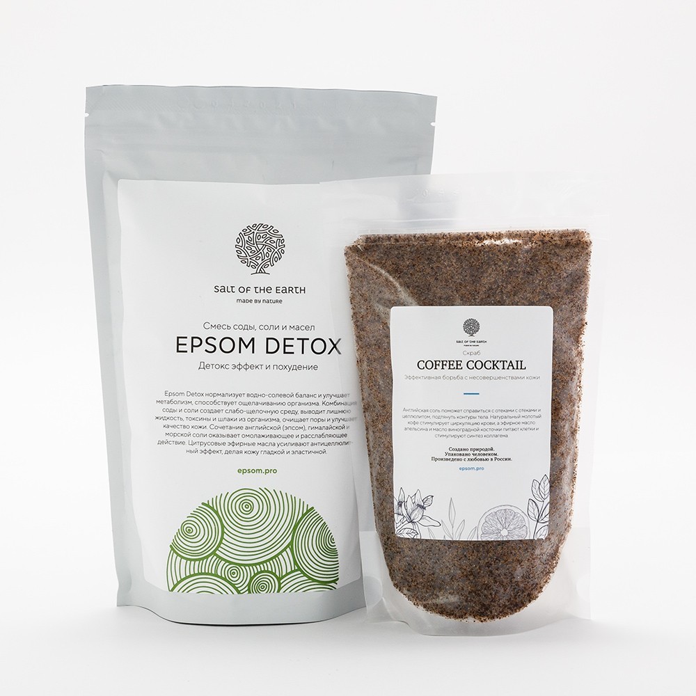 

Набор: соль с содой и маслами «Epsom detox» и скраб «Coffee Cocktail»