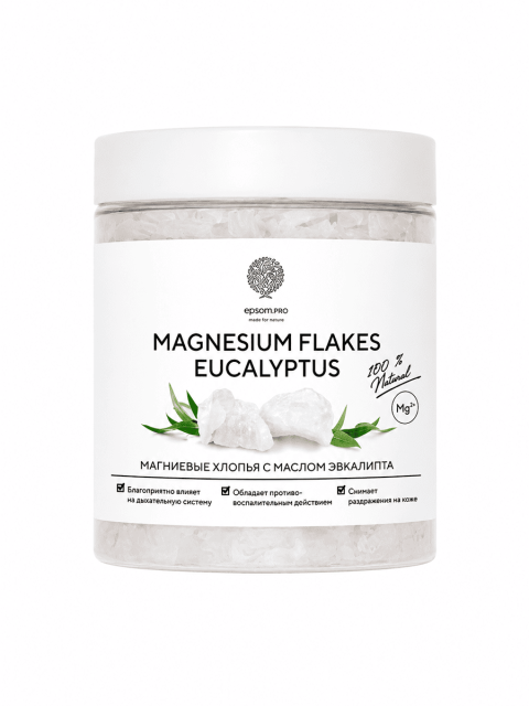 Купить Магниевые хлопья с маслом эвкалипта "MAGNESIUM FLAKES EUCALYPTUS" 400 г