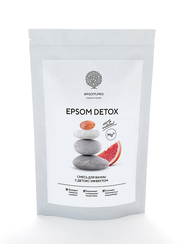 Аромасмесь соли для ванны "EPSOM DETOX" с детокс-эффектом 1 кг 1