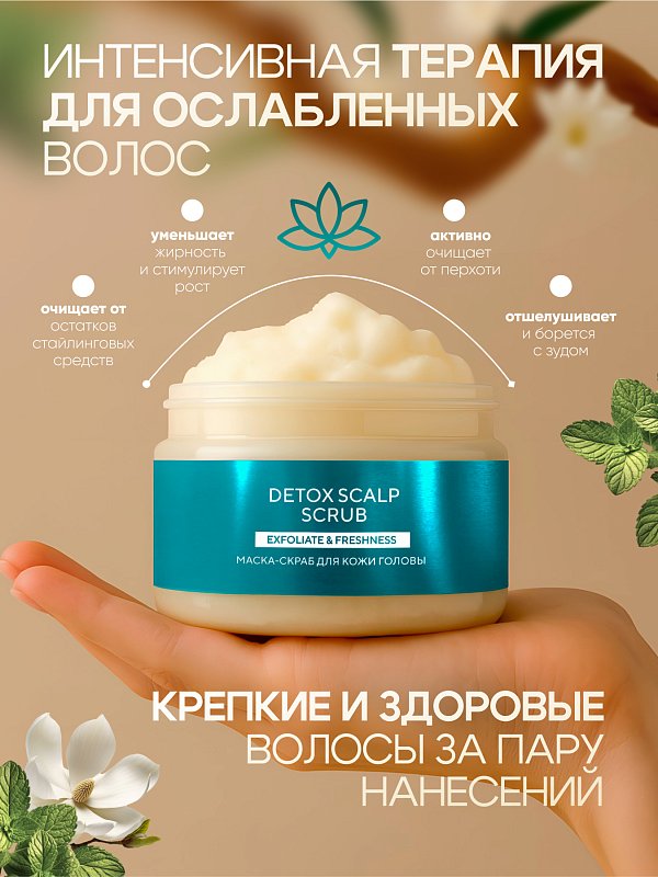 Маска-скраб для кожи головы "Detox Scalp Scrub", 250 г 3