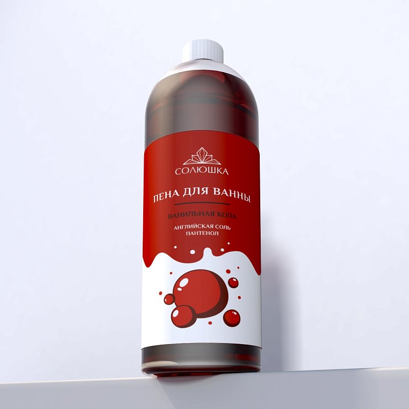 Пена для ванны "ВАНИЛЬНАЯ КОЛА" (Солюшка), 1л 1