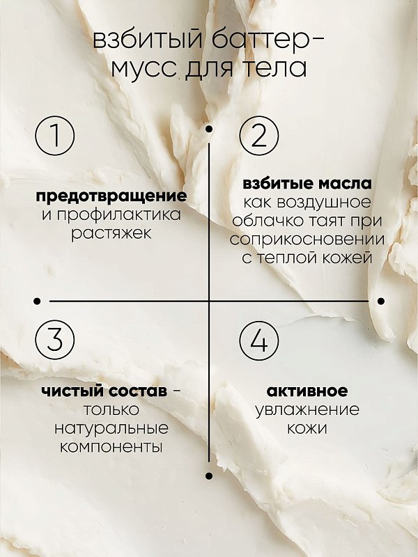 Баттер-мусс для тела моделирующий "Strech Marks Butter Mousse", 200 мл 4